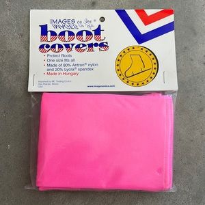 Boot covers, hot pink, pair